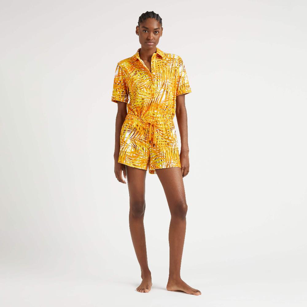 vilebrequin Polo éponge femme Palm Leaves