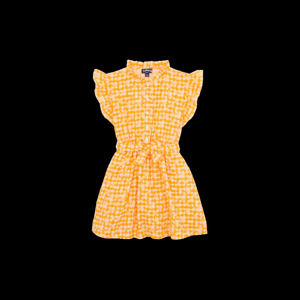 Vilebrequin Robe En Coton Fille Turtles Vichy