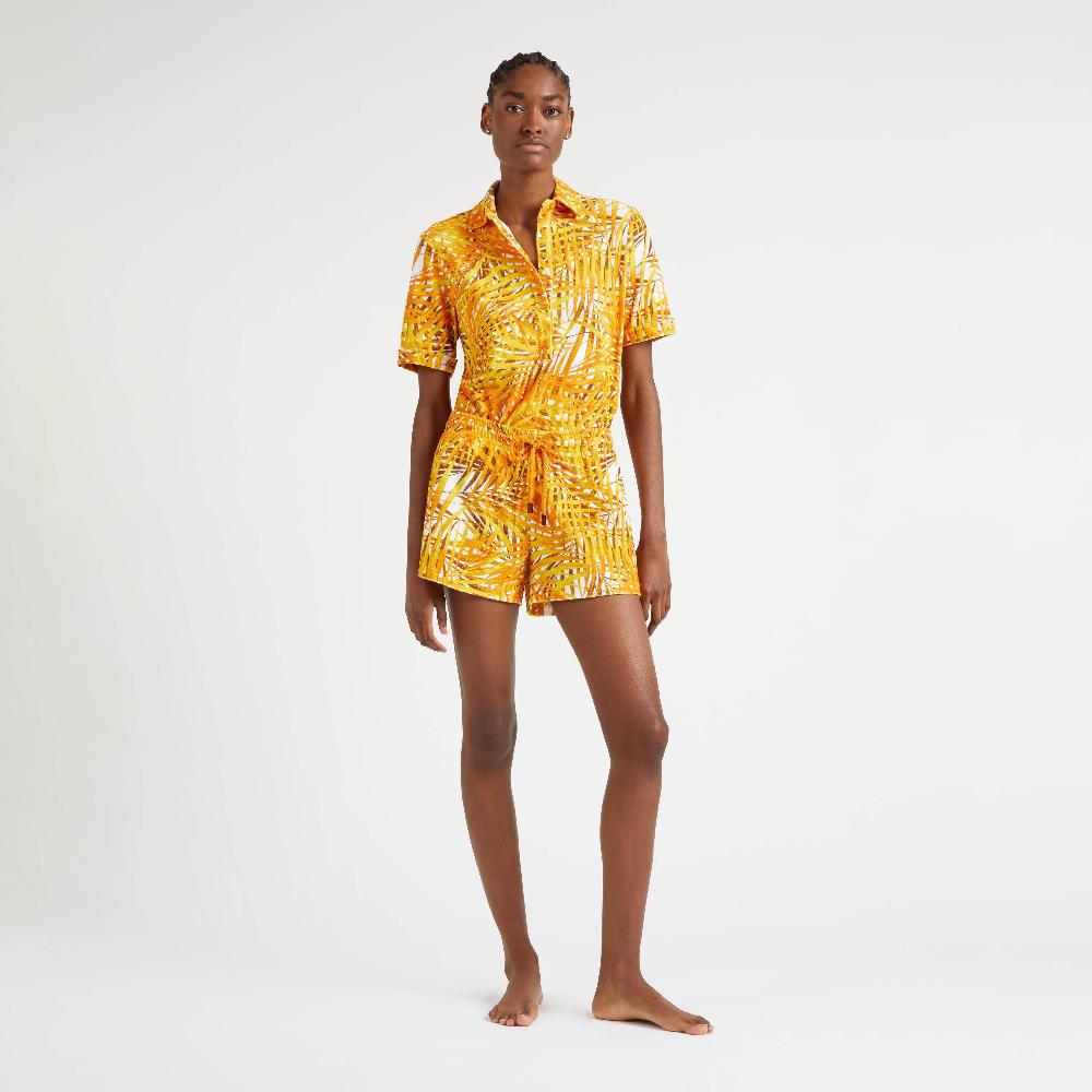 vilebrequin Short en éponge femme Palm Leaves