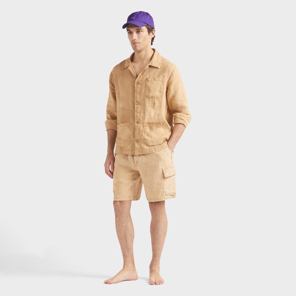 Vilebrequin Surchemise En Lin Homme Mineral Dye