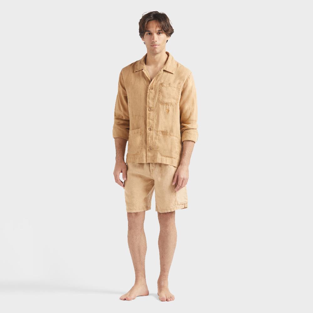 vilebrequin Surchemise en lin homme Mineral dye