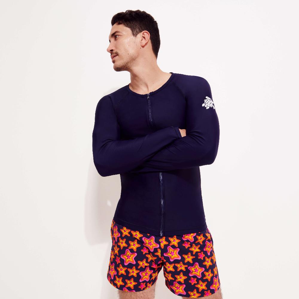 vilebrequin T-shirt anti UV homme zip uni vilebrequin T-shirt anti UV homme zip uni