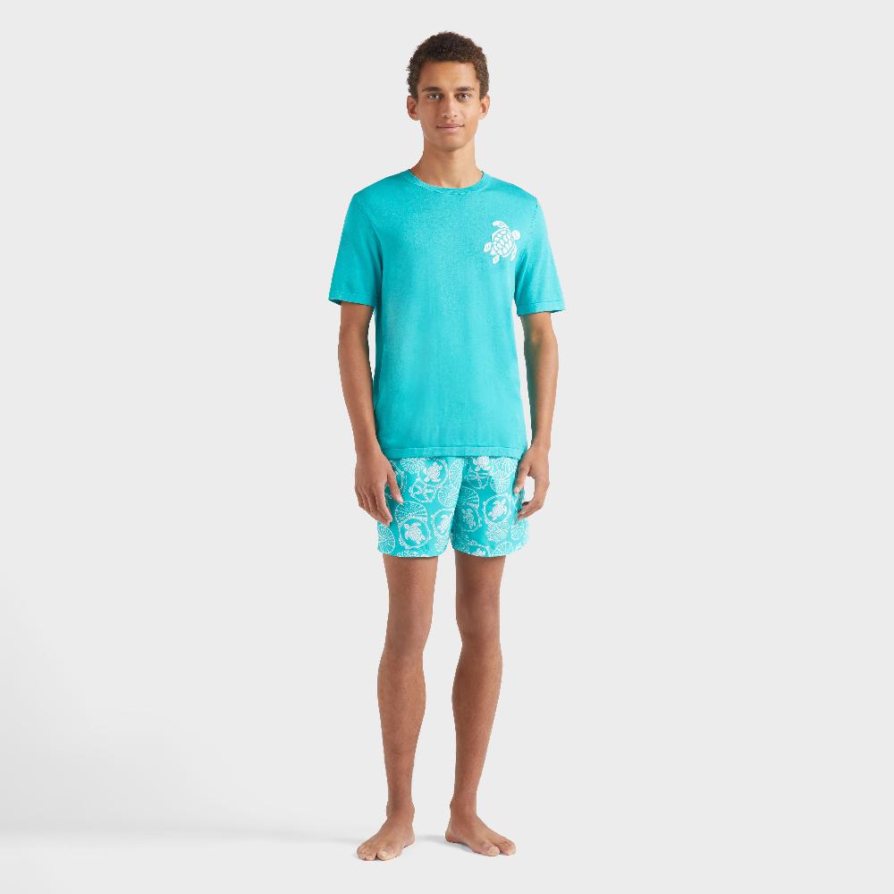 vilebrequin T-shirt en coton homme Tortue jacquard