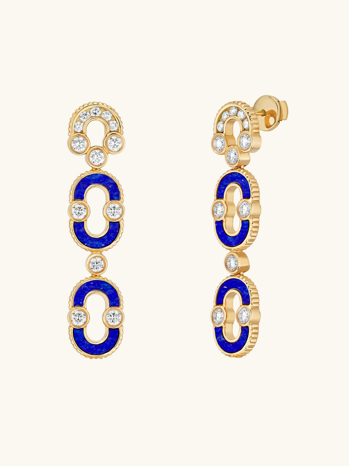 Viltier BOUCLES D'OREILLES MAGNETIC DUO LAPIS-LAZULI