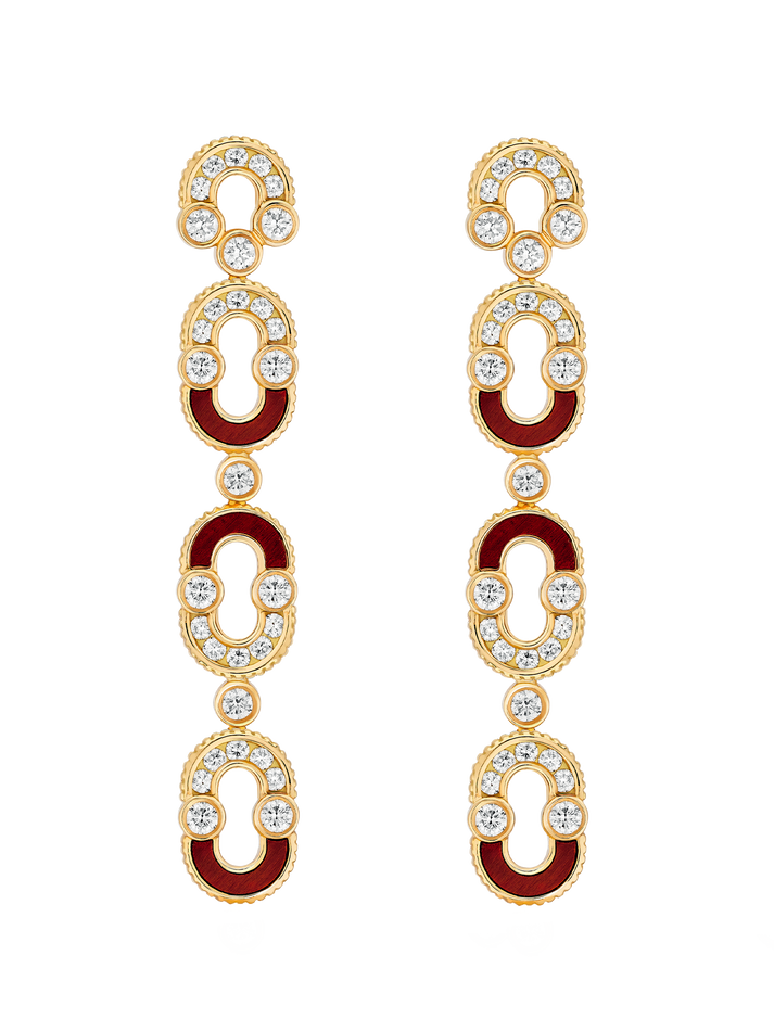 viltier BOUCLES D'OREILLES MAGNETIC TRIO SEMI OEIL DE TAUREAU