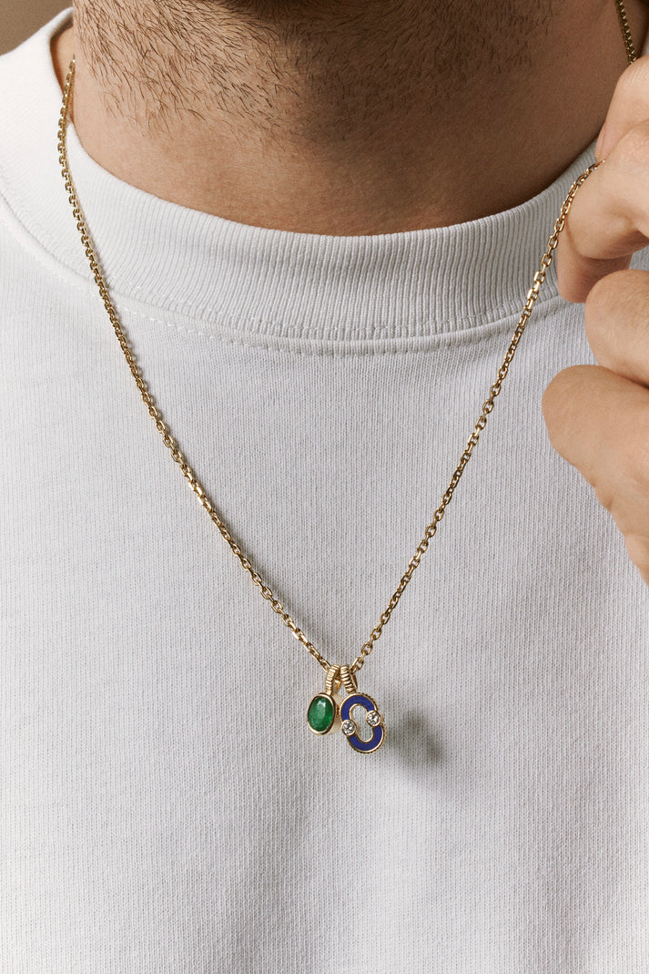 Viltier PENDENTIF MAGNETIC LAPIS-LAZULI ET DIAMANTS