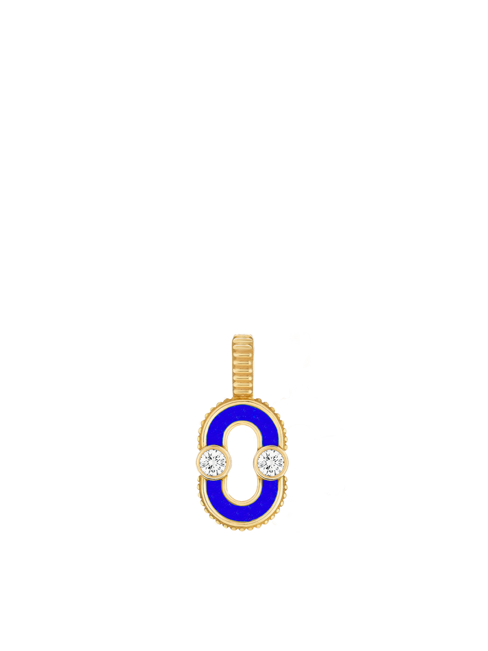 viltier PENDENTIF MAGNETIC LAPIS-LAZULI ET DIAMANTS