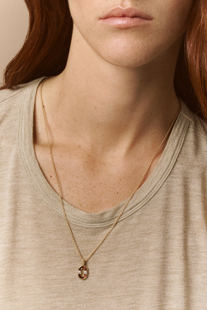 Viltier PENDENTIF MAGNETIC OEIL DE TAUREAU DIAMANTS