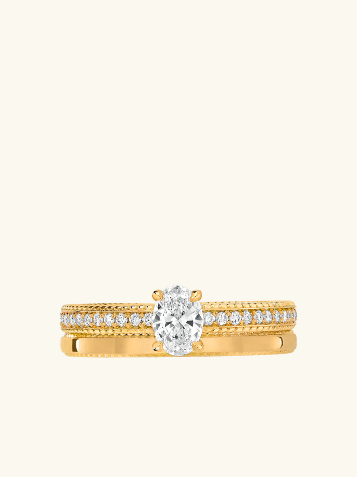 Viltier Bague Brillante Ovale 0 5ct
