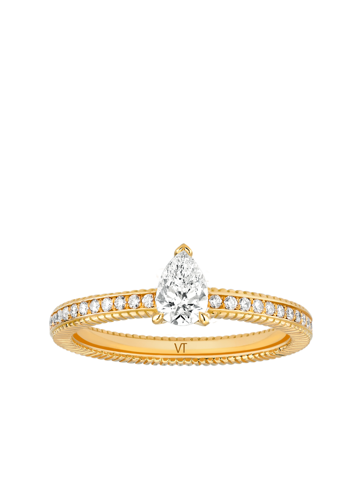 viltier Bague Brillante Poire 0 3ct