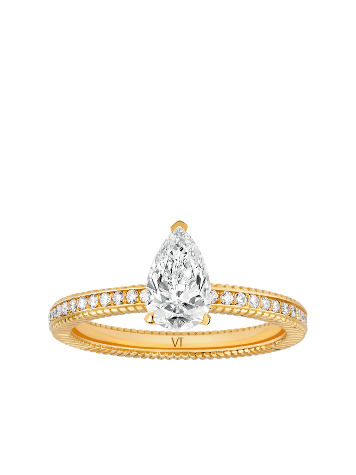 viltier Bague Brillante Poire 0 7ct