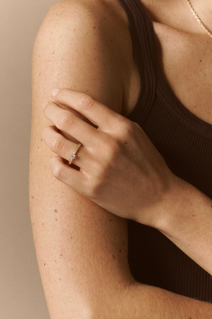 Viltier Bague Brillante Ronde 0 3ct