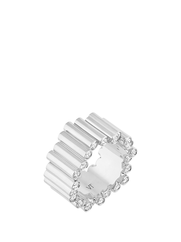 viltier BAGUE EDGE LARGE DIAMANTS