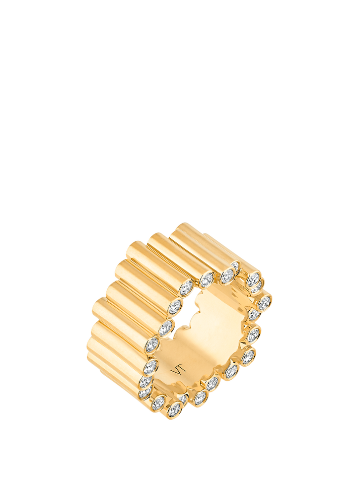 viltier BAGUE EDGE LARGE DIAMANTS