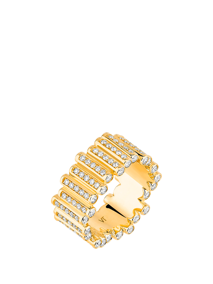 viltier BAGUE EDGE LARGE PAVÉE