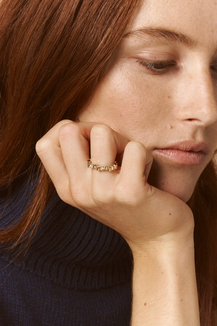 Viltier BAGUE EDGE MINI DIAMANTS