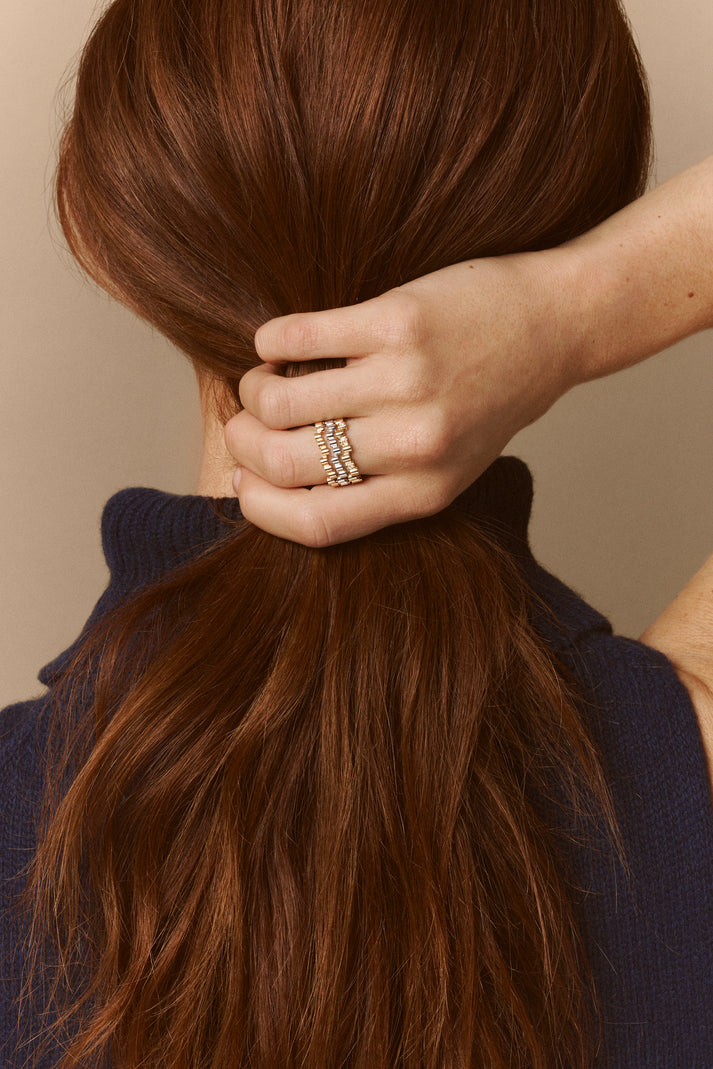 Viltier BAGUE EDGE MINI DIAMANTS