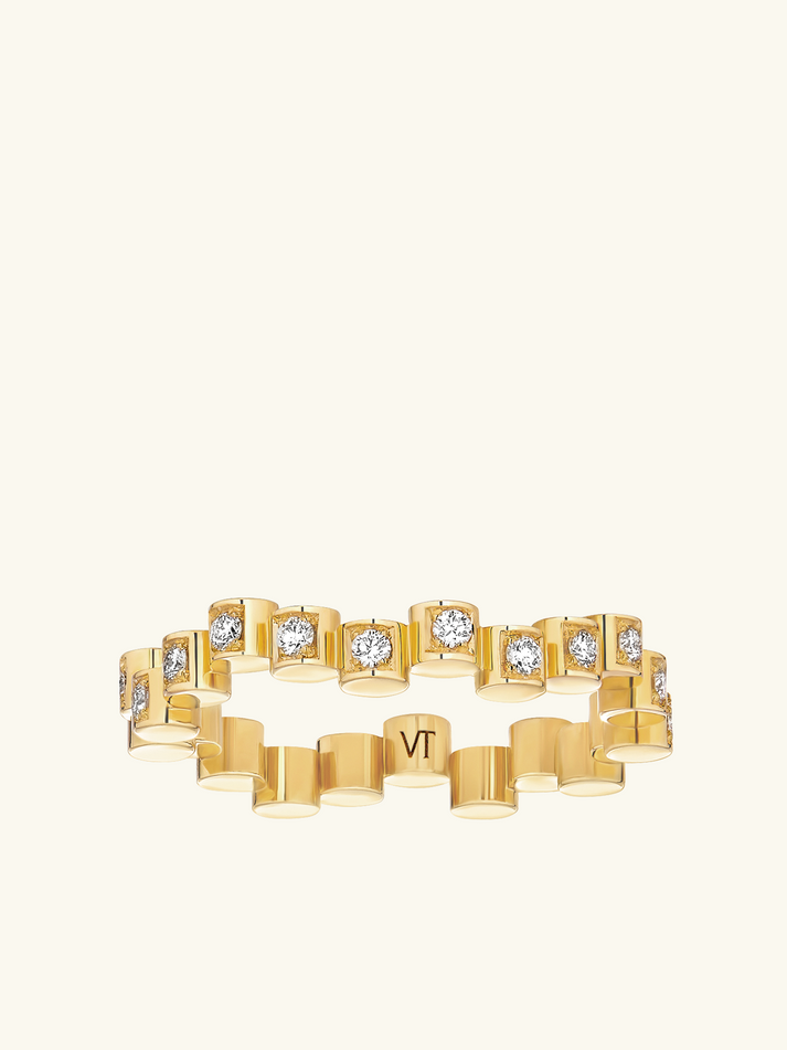 Viltier BAGUE EDGE MINI PAVÉE