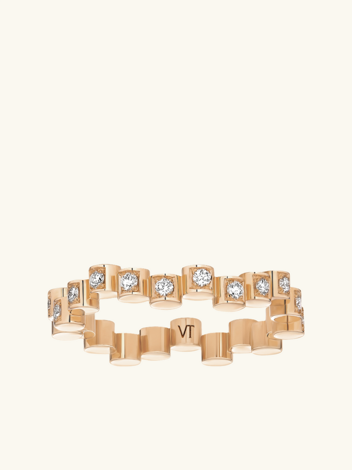 Viltier BAGUE EDGE MINI PAVÉE