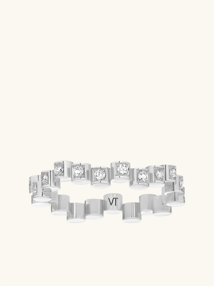 Viltier BAGUE EDGE MINI PAVÉE