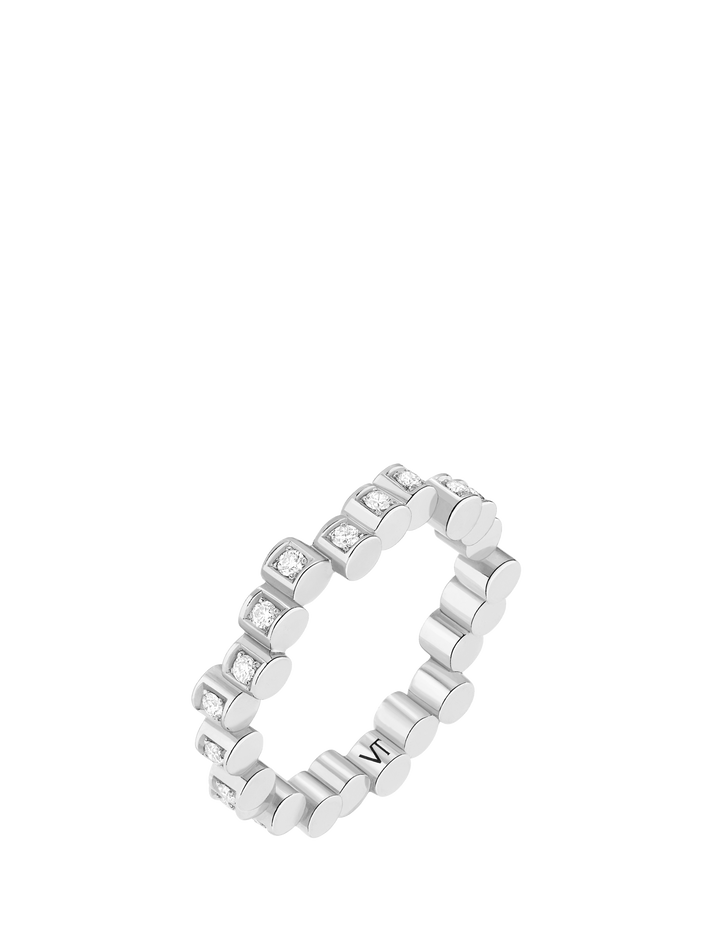 viltier BAGUE EDGE MINI PAVÉE