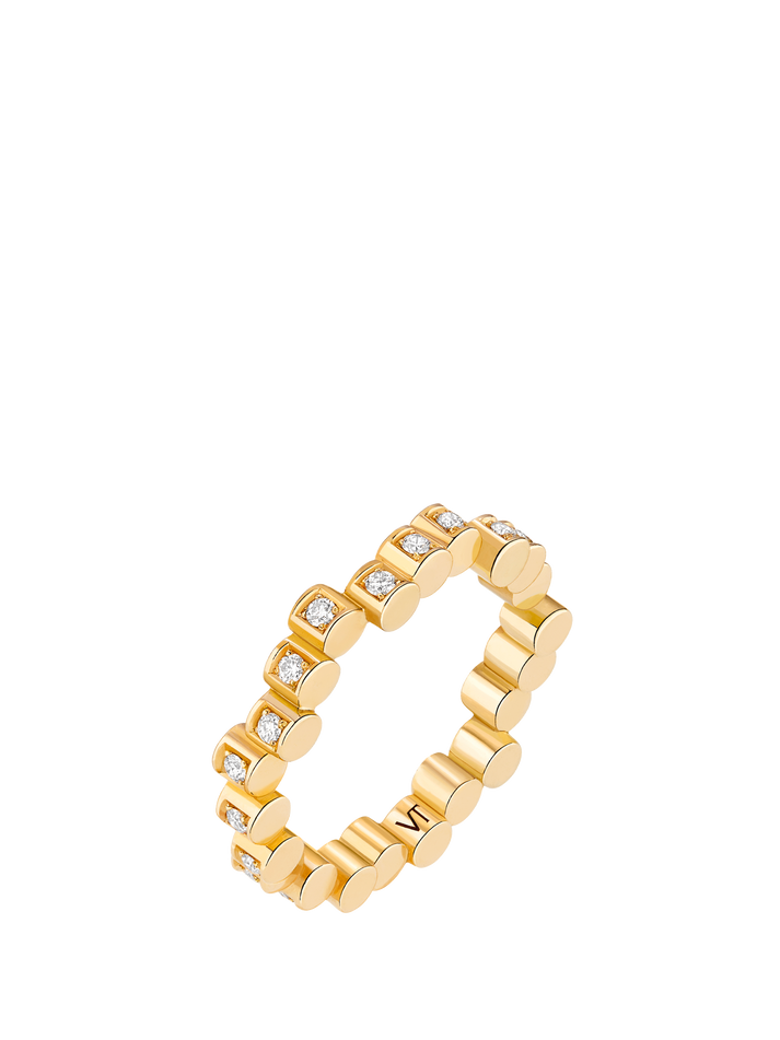 viltier BAGUE EDGE MINI PAVÉE