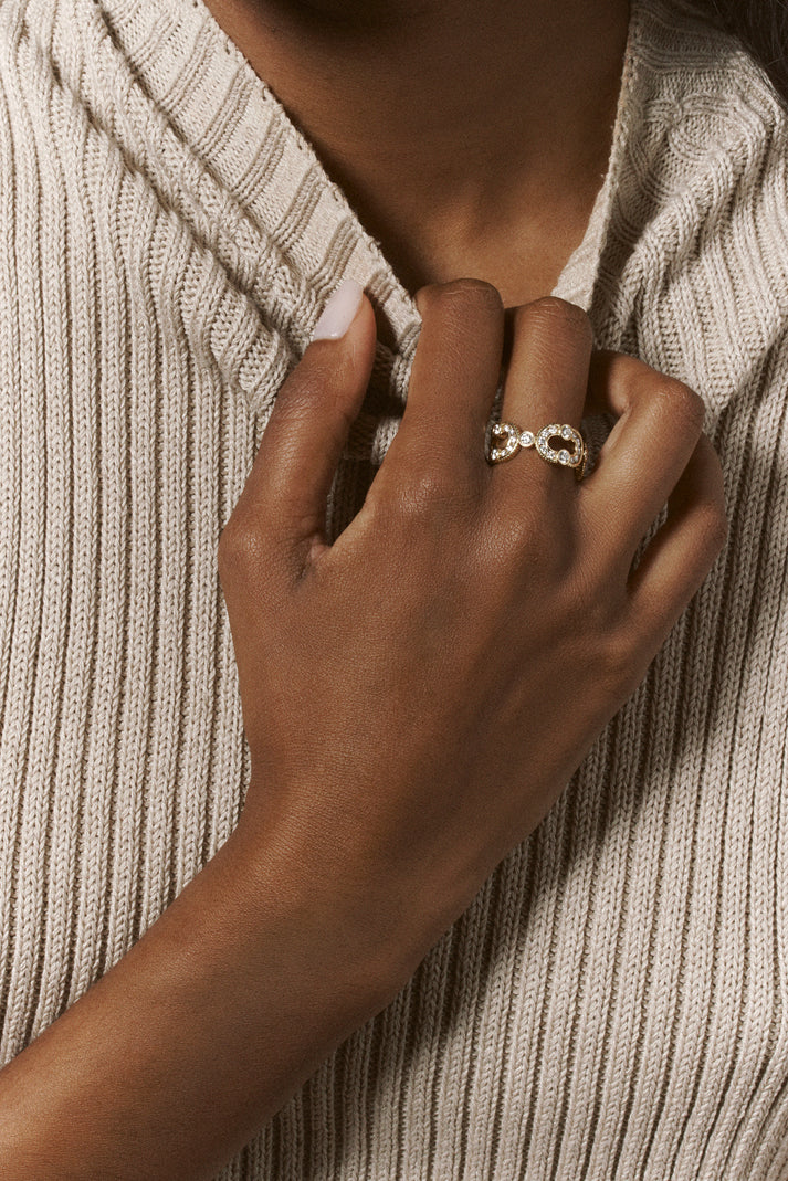 Viltier BAGUE MAGNETIC ENCHAÎNÉE DIAMANTS