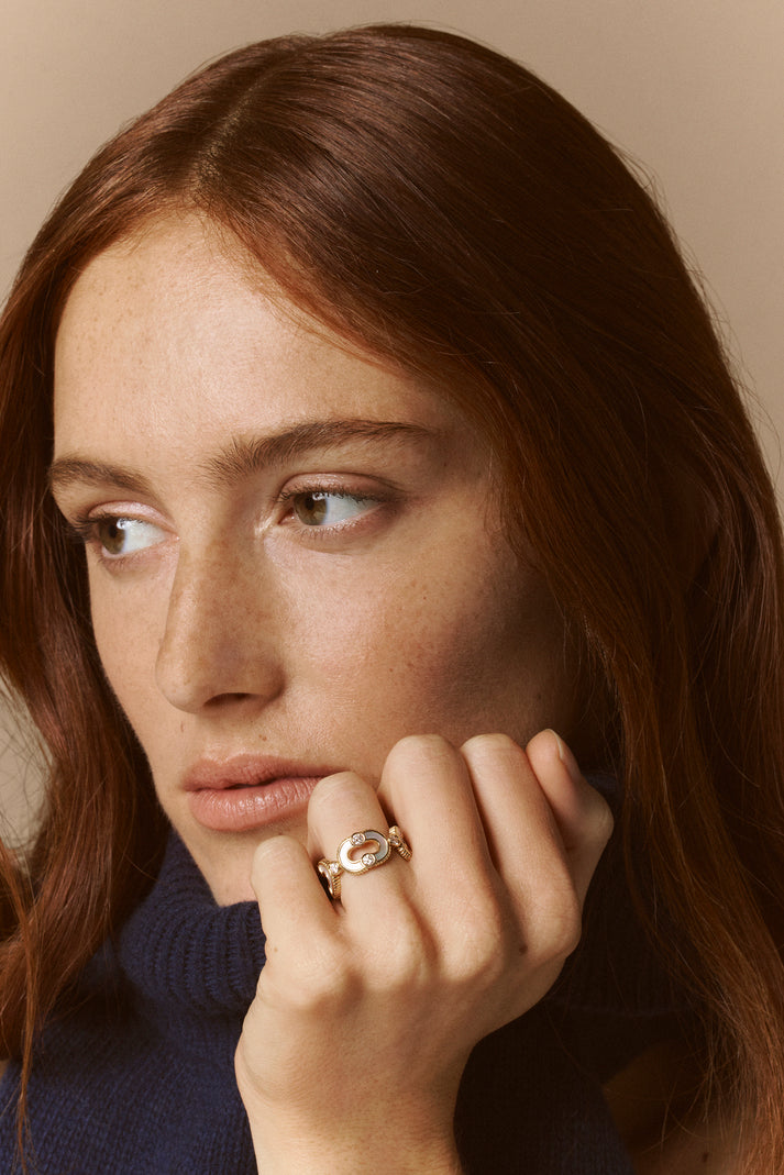 Viltier BAGUE MAGNETIC ENCHAÎNÉE NACRE