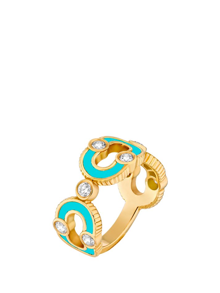 viltier BAGUE MAGNETIC ENCHAÎNÉE TURQUOISE