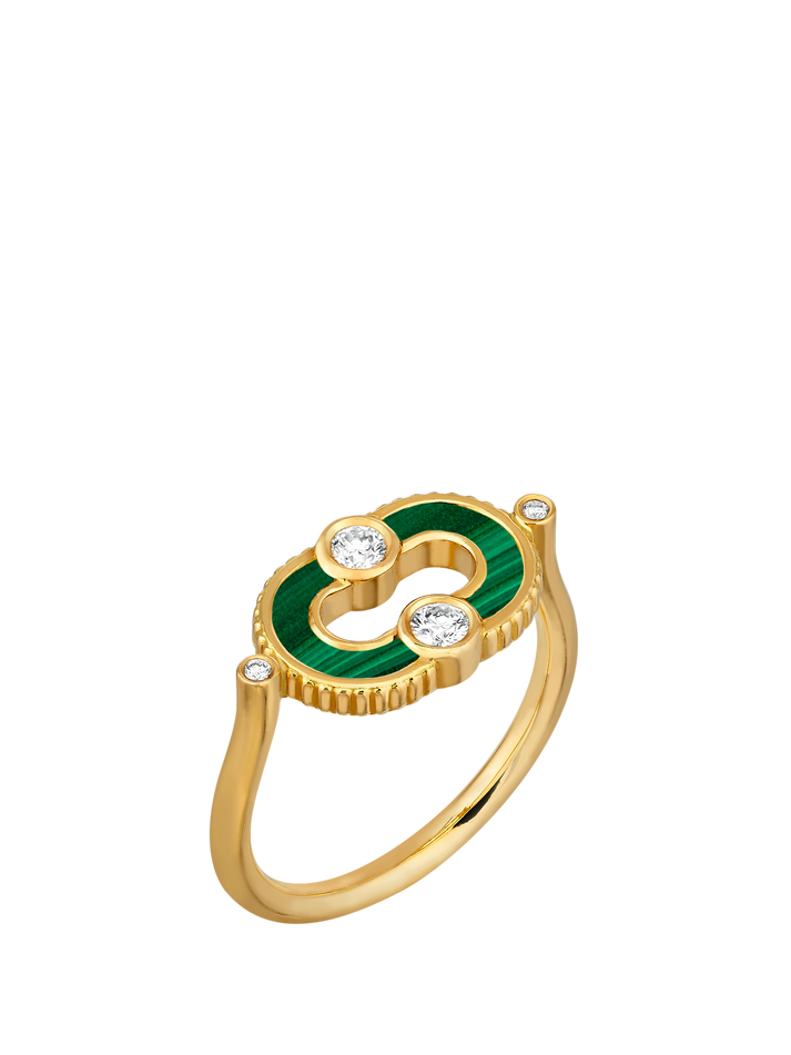 viltier BAGUE MAGNETIC MALALCHITE