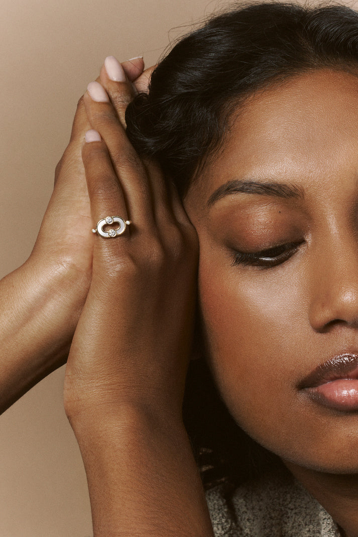 Viltier BAGUE MAGNETIC NACRE