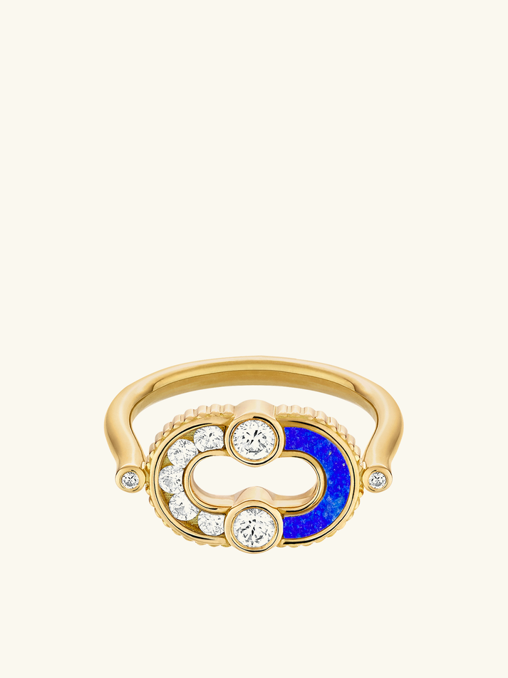 Viltier BAGUE MAGNETIC SEMI LAPIS-LAZULI