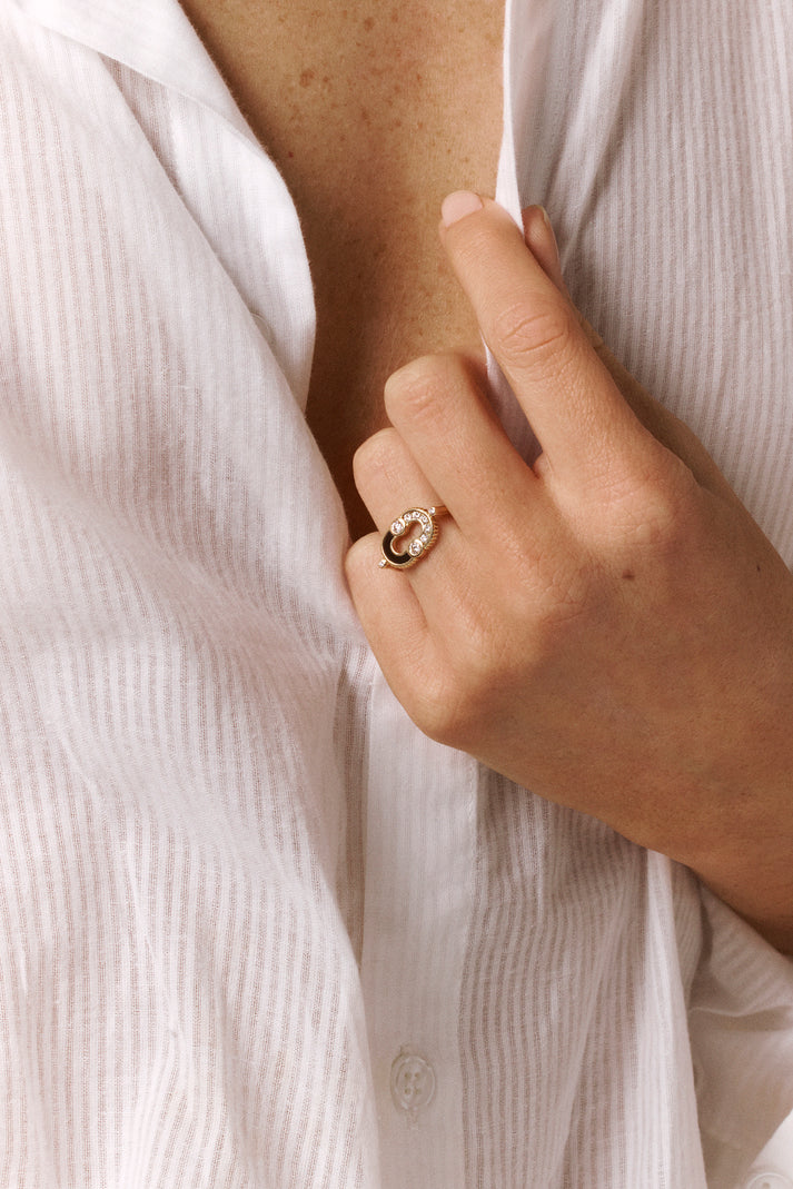 Viltier BAGUE MAGNETIC SEMI ONYX