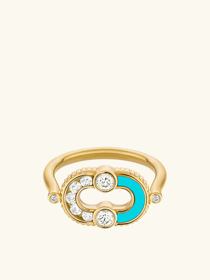 Viltier BAGUE MAGNETIC SEMI TURQUOISE