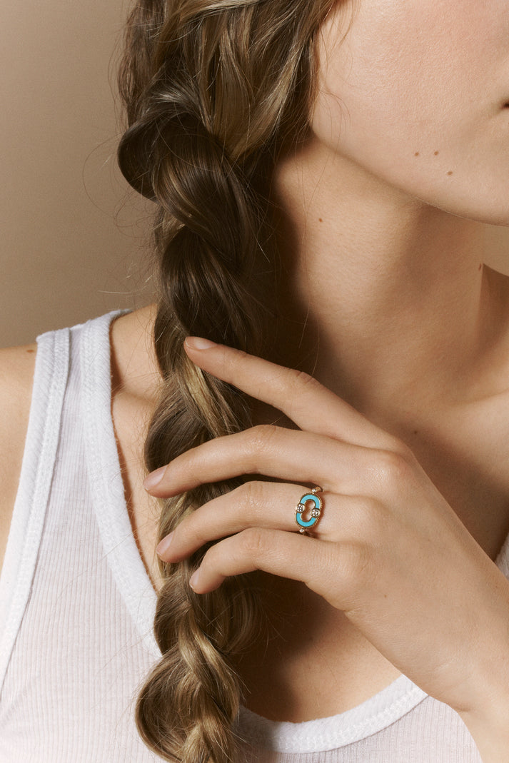 Viltier BAGUE MAGNETIC TURQUOISE