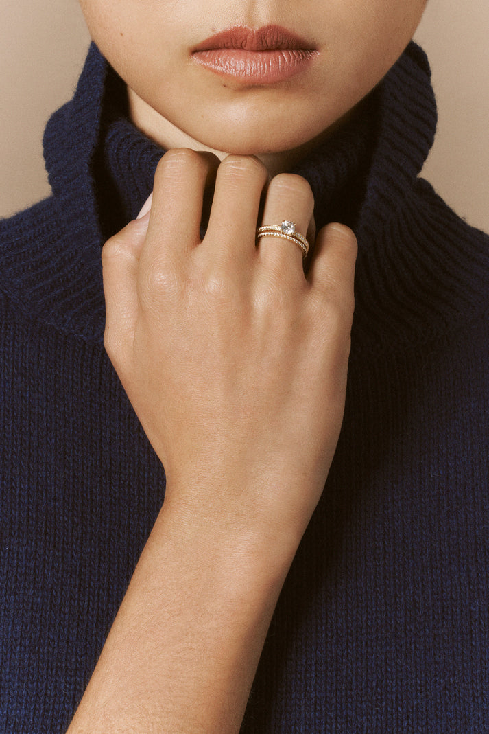 Viltier Bague Rayonnement Ronde 1ct