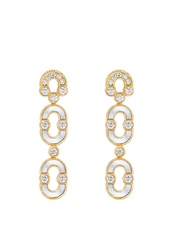 viltier BOUCLES D'OREILLES MAGNETIC DUO NACRE