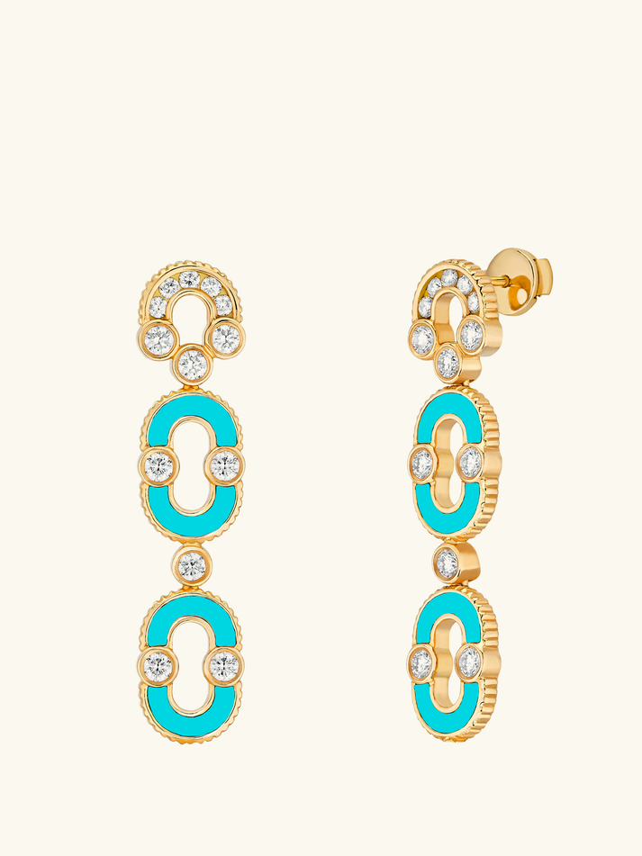 Viltier BOUCLES D'OREILLES MAGNETIC DUO TURQUOISE