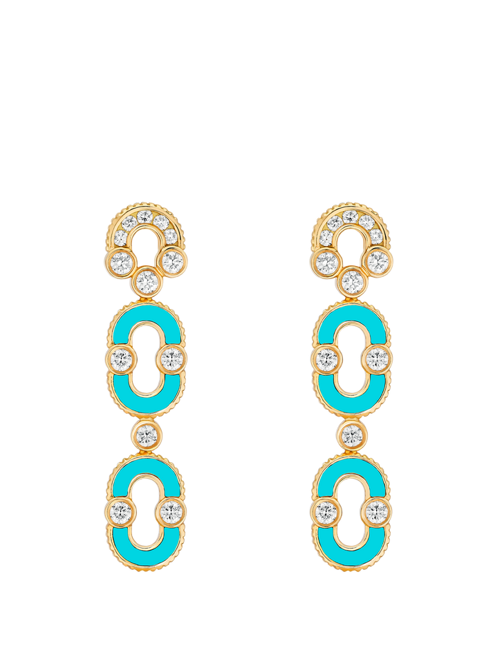 viltier BOUCLES D'OREILLES MAGNETIC DUO TURQUOISE