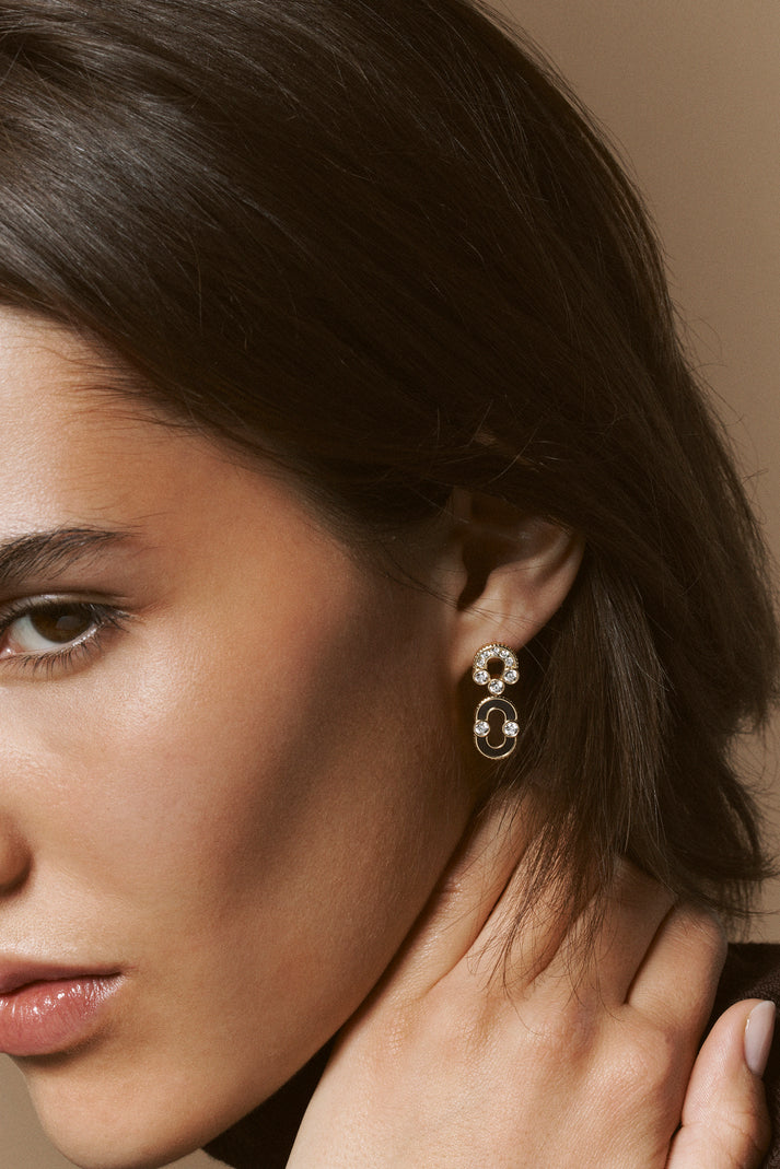 Viltier BOUCLES D'OREILLES MAGNETIC SOLO ONYX