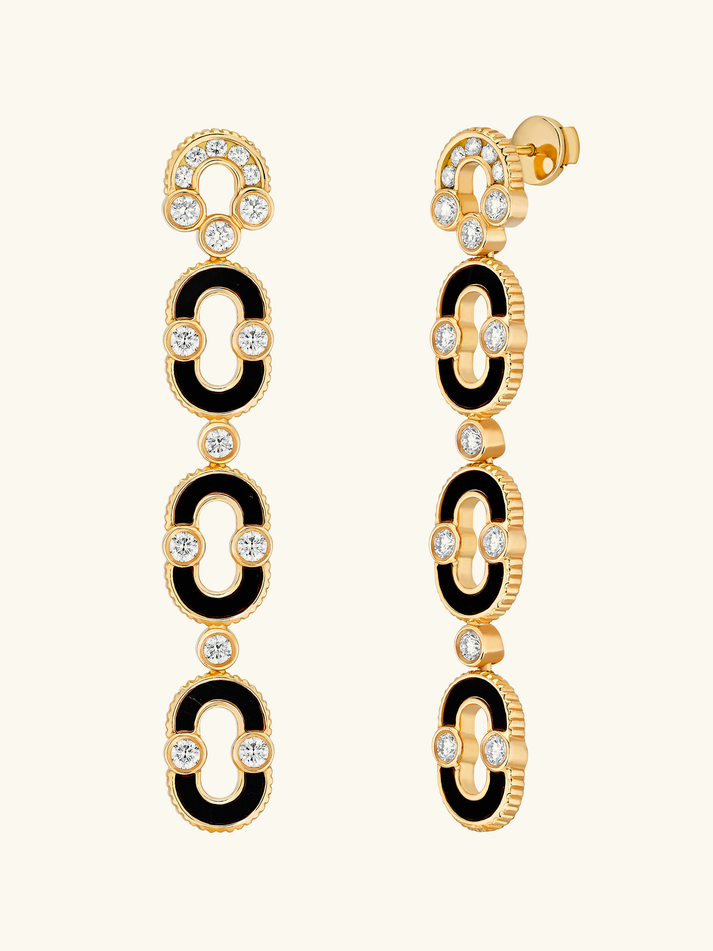 Viltier BOUCLES D'OREILLES MAGNETIC TRIO ONYX