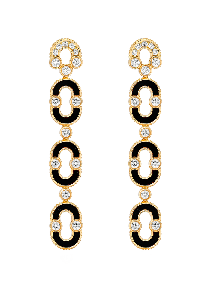 viltier BOUCLES D'OREILLES MAGNETIC TRIO ONYX