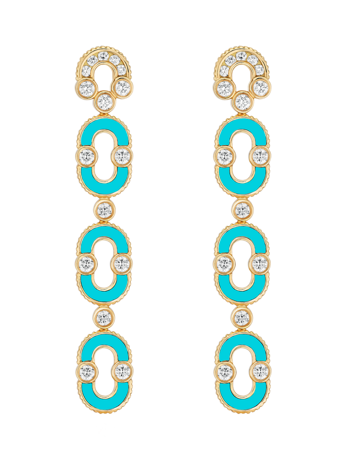viltier BOUCLES D'OREILLES MAGNETIC TRIO TURQUOISE