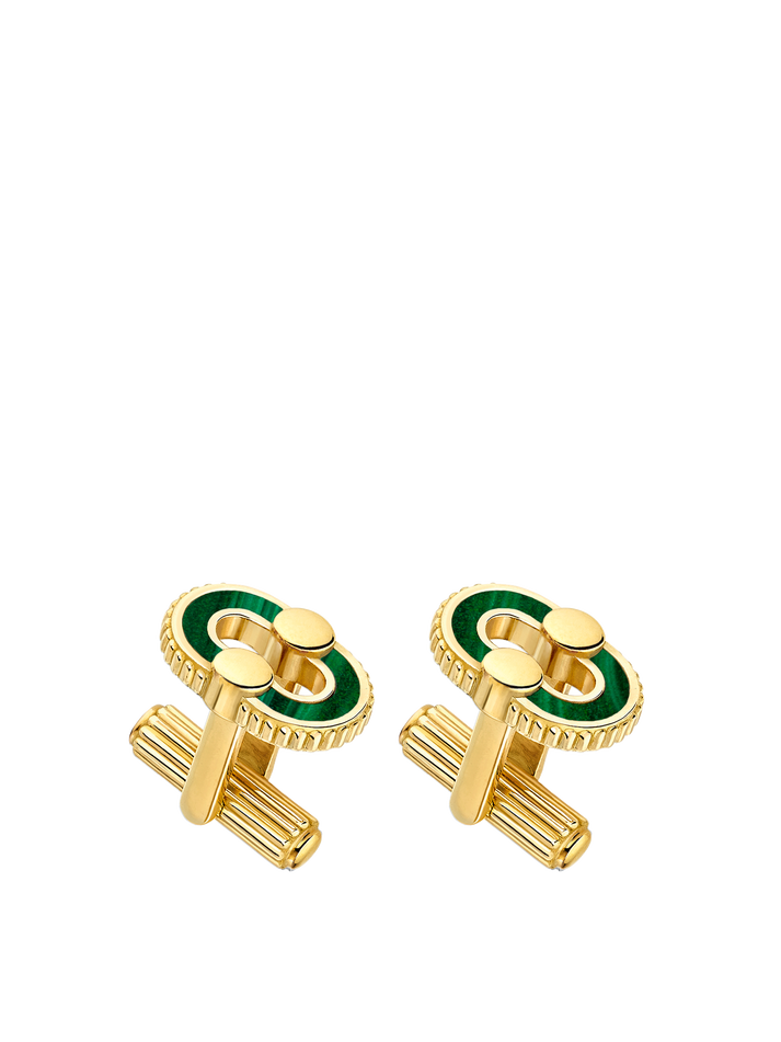 viltier BOUTONS DE MANCHETTE MALACHITE