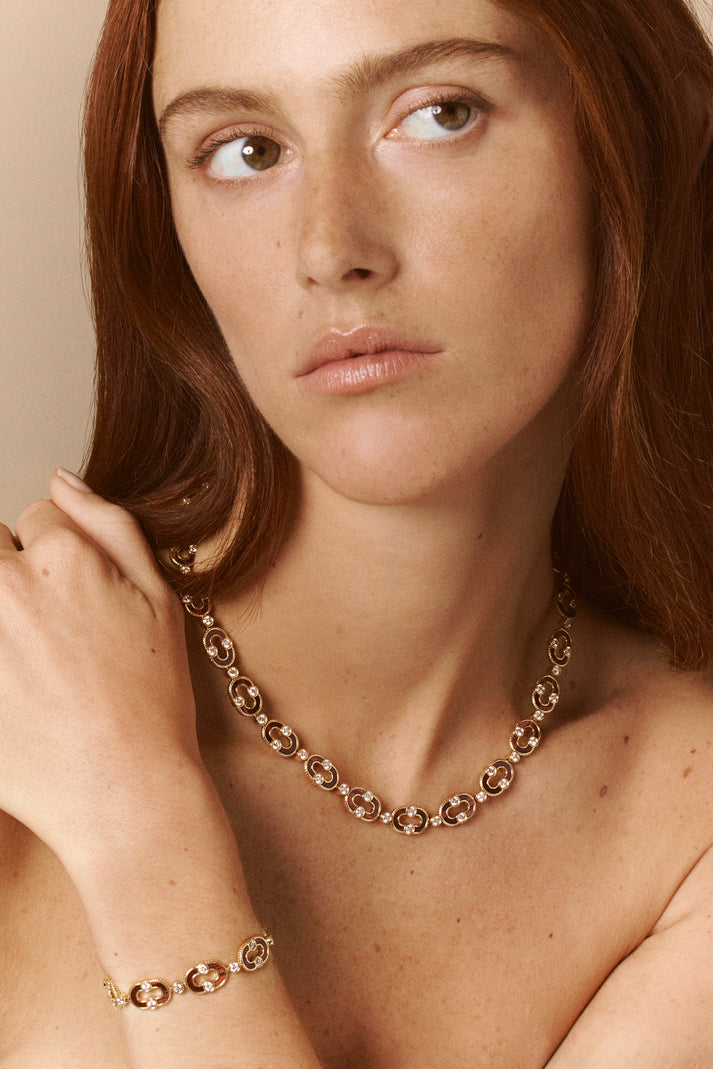 Viltier BRACELET ENCHAÎNÉE OEIL DE TAUREAU