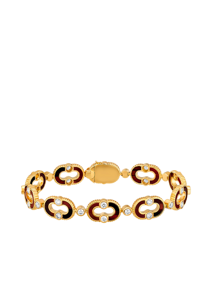 viltier BRACELET ENCHAÎNÉE OEIL DE TAUREAU