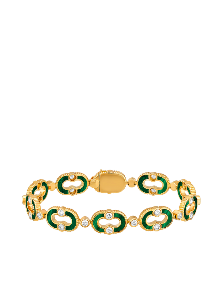 viltier BRACELET MAGNETIC ENCHAÎNÉE MALACHITE