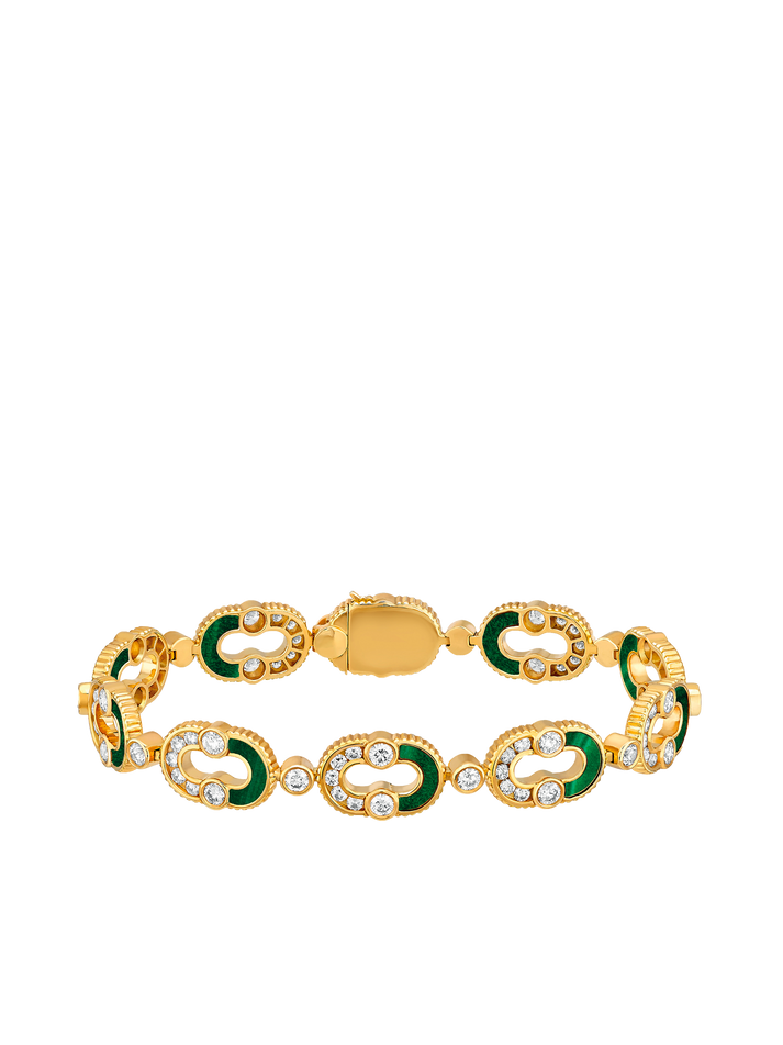 viltier BRACELET MAGNETIC ENCHAÎNÉE SEMI MALACHITE