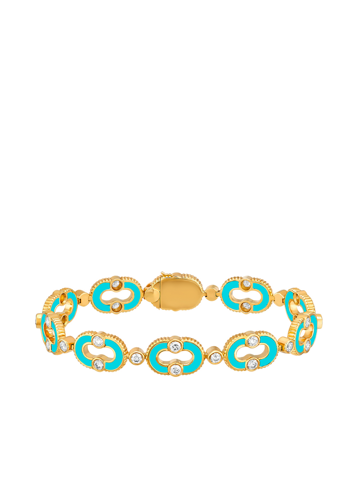 viltier BRACELET MAGNETIC ENCHAÎNÉE TURQUOISE