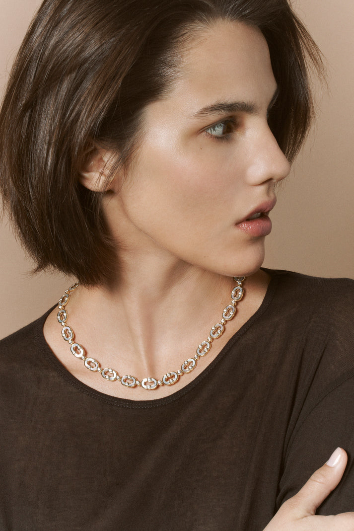 Viltier COLLIER MAGNETIC ENCHAÎNÉE NACRE